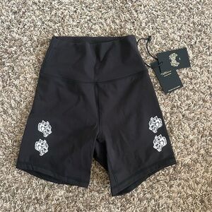 Black Bike Shorts Stretchy Athletic Material